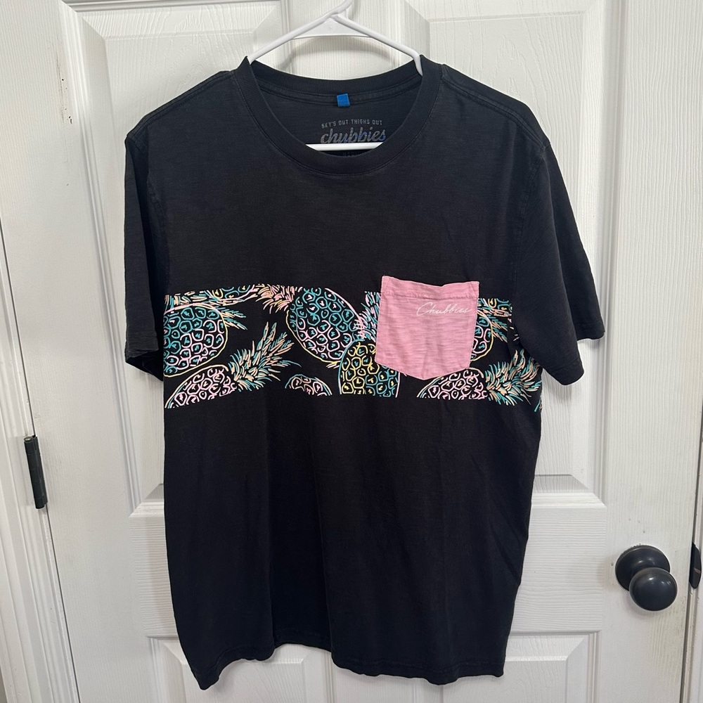 Chubbies T-Shirt Mens floral pocket short sleeve Medium